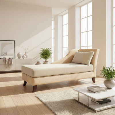 Chaiselongue Chaiselongues Divano in tessuto Liege Chaise Club Relax Tessile