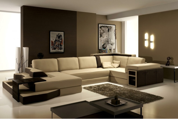 XXL Divano Design Grande +USB Divano ad Angolo Paesaggio del Soggiorno Forma a U Pelle Tessuto Angolo
