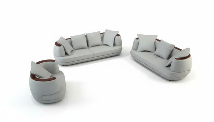 Divano in pelle USB, divano in tessuto 3+2+1, cuscino, divano set di divani.