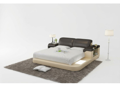 Lussuoso letto d'acqua matrimoniale multifunzione con imbottitura in letto d'acqua 200x200 + USB