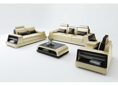 Divano relax multifunzione in pelle imbottita a tre posti design 3 nuovi divani