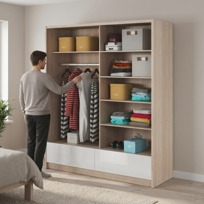 Armadio guardaroba 180 cm Scaffale Armadio Archiviazione a scivolo decorativo