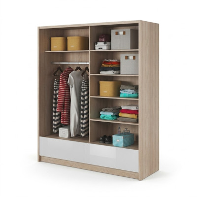 Armadio guardaroba 180 cm Scaffale Armadio Archiviazione a scivolo decorativo