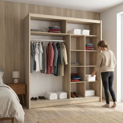 Mensole multifunzione Armadio Scaffale Decorativo Armadietti Armadi 200cm