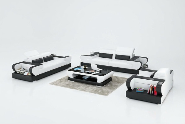 Divano in pelle divano angolare soggiorno 3+2+1 posti set di divani design moderno divano con USB