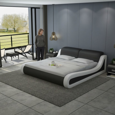 Letto ad acqua per hotel con letto matrimoniale + USB completo Letto matrimoniale in pelle completo con cuscino d'acqua