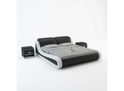 Letto ad acqua per hotel con letto matrimoniale + USB completo Letto matrimoniale in pelle completo con cuscino d'acqua