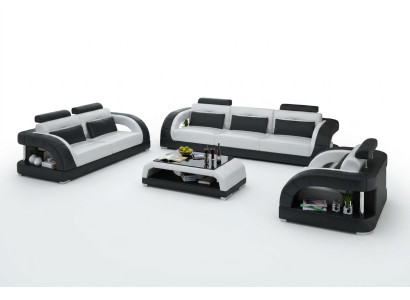 Design divano in pelle divanetti 3+2+1 posti con USB.