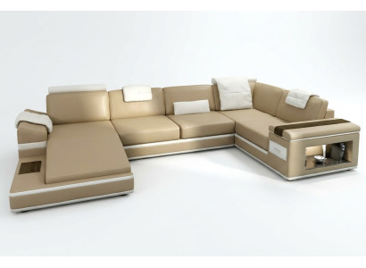 Un bellissimo divano ad angolo a forma di U in un design contemporaneo fantastico