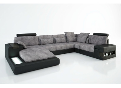 Design divano in pelle Poltrona Set di divani Soggiorno divano con USB