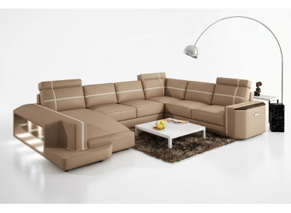 Utilizzate il nostro sofà in pelle a forma di U Modern in stile designer esclusivo.