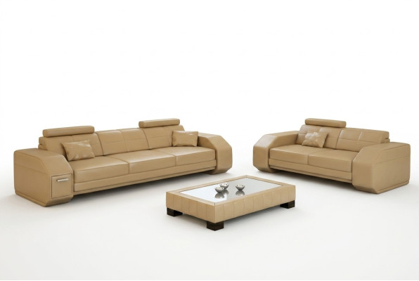 Designer divano in pelle con USB set 3+2+1, nuovo divano, divano insieme