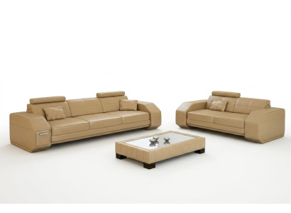 Designer divano in pelle con USB set 3+2+1, nuovo divano, divano insieme