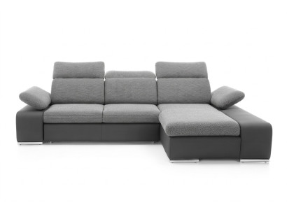 Design divano ad angolo in pelle multifunzione con rivestimento in tessuto per la zona giorno.