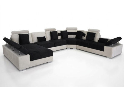 Divano ad angolo a L giallo con contenitore letto, divano ad angolo.