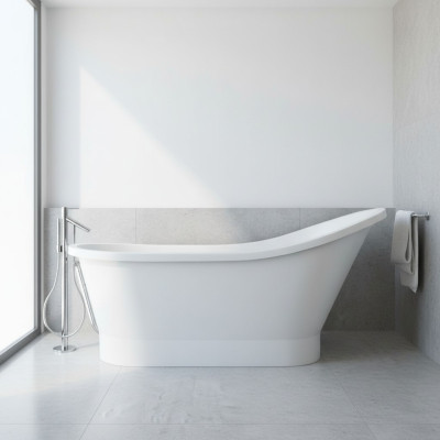 Vasca da bagno classica a design freestanding moderno.