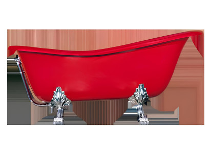 Vasca da bagno rossa di design Vasca di lusso indipendente in rosso Vasca da bagno