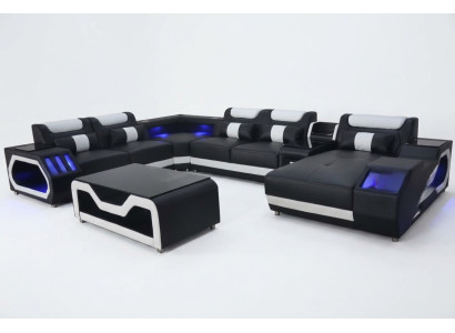 Design in pelle imbottita angolo paesaggio camera da letto nuovo divano imbottito angolo USB.
