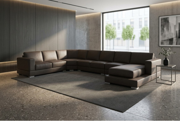 Design divano ad angolo imbottito paesaggio moderno con sedute nuova con porta USB