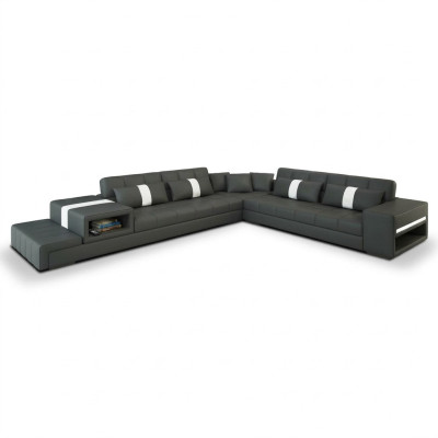 Tessuto Divano Divano in tessuto Angolare USB, Divano a isola XXL in tessuto Divano Sofa Couchen