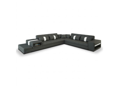 Tessuto Divano Divano in tessuto Angolare USB, Divano a isola XXL in tessuto Divano Sofa Couchen