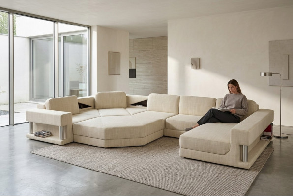 Set di divani moderni 3+2+1 posti a sedere Design Divano imbottito Divano Divani