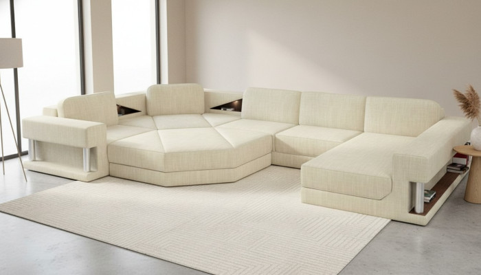Set di divani moderni 3+2+1 posti a sedere Design Divano imbottito Divano Divani