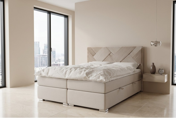 Letto boxspring per hotel con letti di lusso a castello doppio con cassetto letto imbottito 140x200cm.