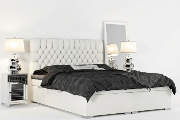 Letto Boxspring Hotel matrimoniale Chesterfield di lusso Letti imbottiti a cassone Funzione
