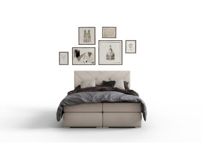 Letti boxspring moderni per hotel in pelle con funzione di scatola imbottita di lusso matrimoniale.