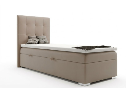 Letto Boxspring di lusso Hotel Letti Imbottiti Funzione Contenitore letto 90x200cm