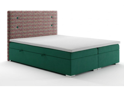 Letto Boxspring Funzione Hotel Matrimoniale Completo Set Topper Materasso Letti Scatola
