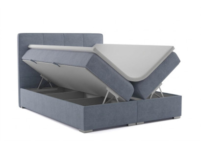 Letto a molle imbottito con tessuto doppio per hotel, lussuoso, con contenitore integrato, funzione nuova.