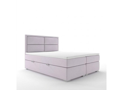 Letto Boxspring Hotel doppio set completo con topper materasso letti funzionali cassetto.
