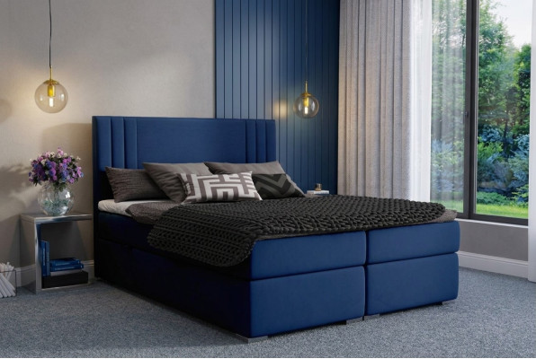 Letti boxspring moderni per hotel Double Lusso Letto Rivestito Contenitore Funzione Tessuto