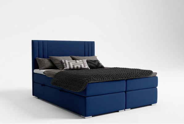 Letti boxspring moderni per hotel Double Lusso Letto Rivestito Contenitore Funzione Tessuto