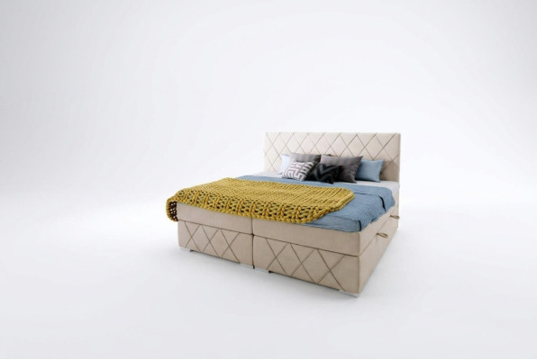 Letto boxspring completo doppio set materasso topper letti funzione scatola hotel