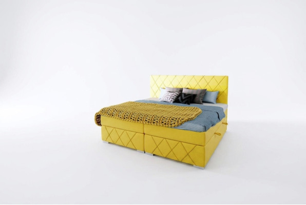 Set completo letto matrimoniale con materasso a molle insacchettate e topper funzionale.