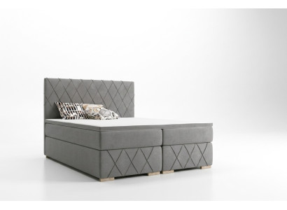 Letto Boxspring completo con materasso e topper in morbida imbottitura di lusso 180x200cm nuovo