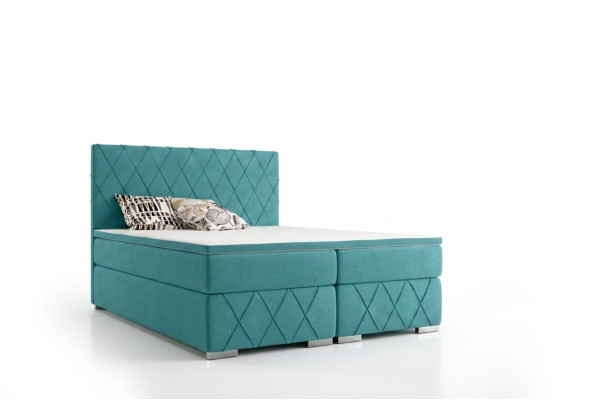 Set completo materasso & topper Boxspring letto di lusso imbottito 140x200cm.