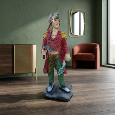 Statua Scultura Boscaiolo 75 cm Figure Statue Sculture Figure dipinte a mano