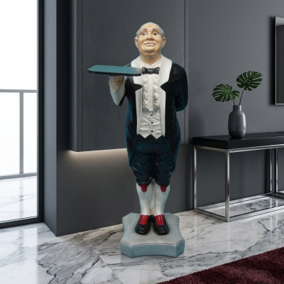 Butler figura statua figure statue scultura ristorante hotel 110cm scaffale nuovo