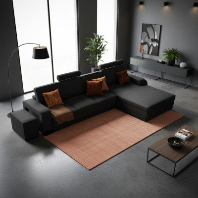 Esclusivo divano d'angolo in pelle. Design elegante per un'eleganza senza tempo.