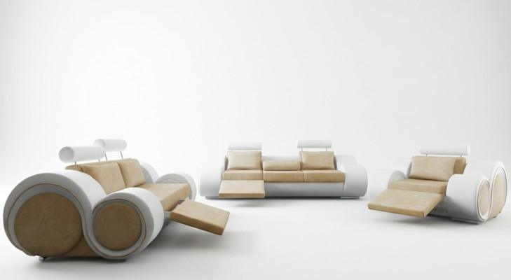 DIVANO DESIGNER + USB DIVANO SET DIVANO 3/2/1 POSTI RELAX DIVANO RIVESTIMENTO TESSUTO
