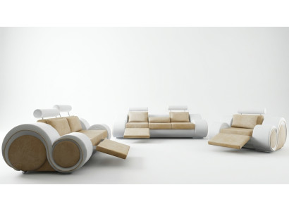 DIVANO DESIGNER + USB DIVANO SET DIVANO 3/2/1 POSTI RELAX DIVANO RIVESTIMENTO TESSUTO