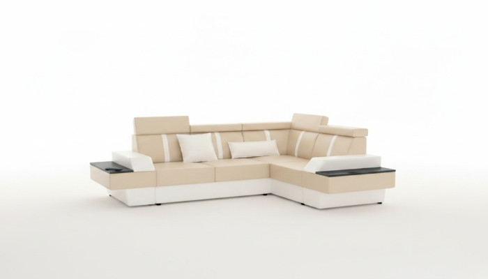 Designer divano ad angolo per arredamento, nuovo divano, divano, divano letto in pelle imbottita + USB, set