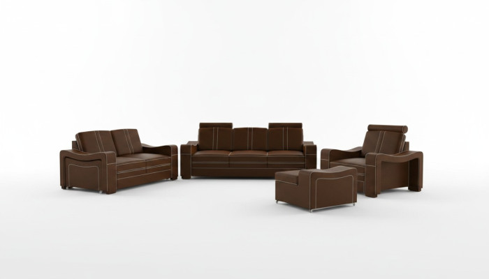 DIVANO IN PELLE Su Misura DIVANO SOF 3+2+1 USB SOFA SET IMBOTTITURA NUOVO