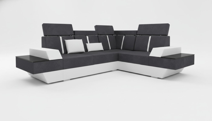Design divano angolare + USB Soggiorno divano divano angolare Stoff Leder su misura Nuovo