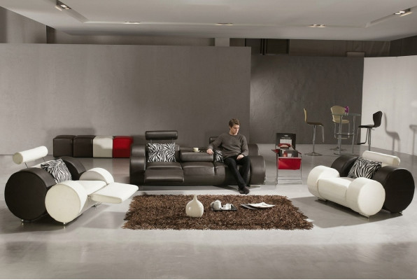 DIVANO IN PELLE DIVANO IN PELLE 3+2+1 CON USB SET DI DIVANI DIVANI DESIGNER NUOVI SOFA