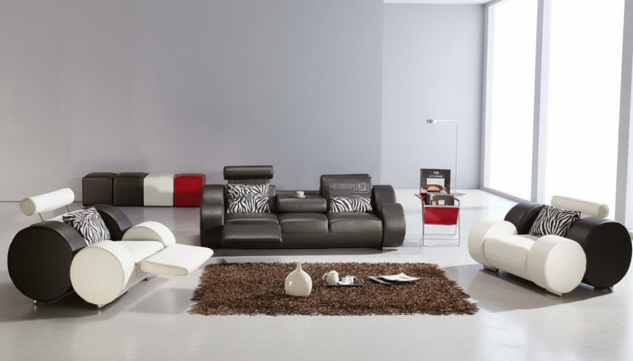 DIVANO IN PELLE DIVANO IN PELLE 3+2+1 CON USB SET DI DIVANI DIVANI DESIGNER NUOVI SOFA